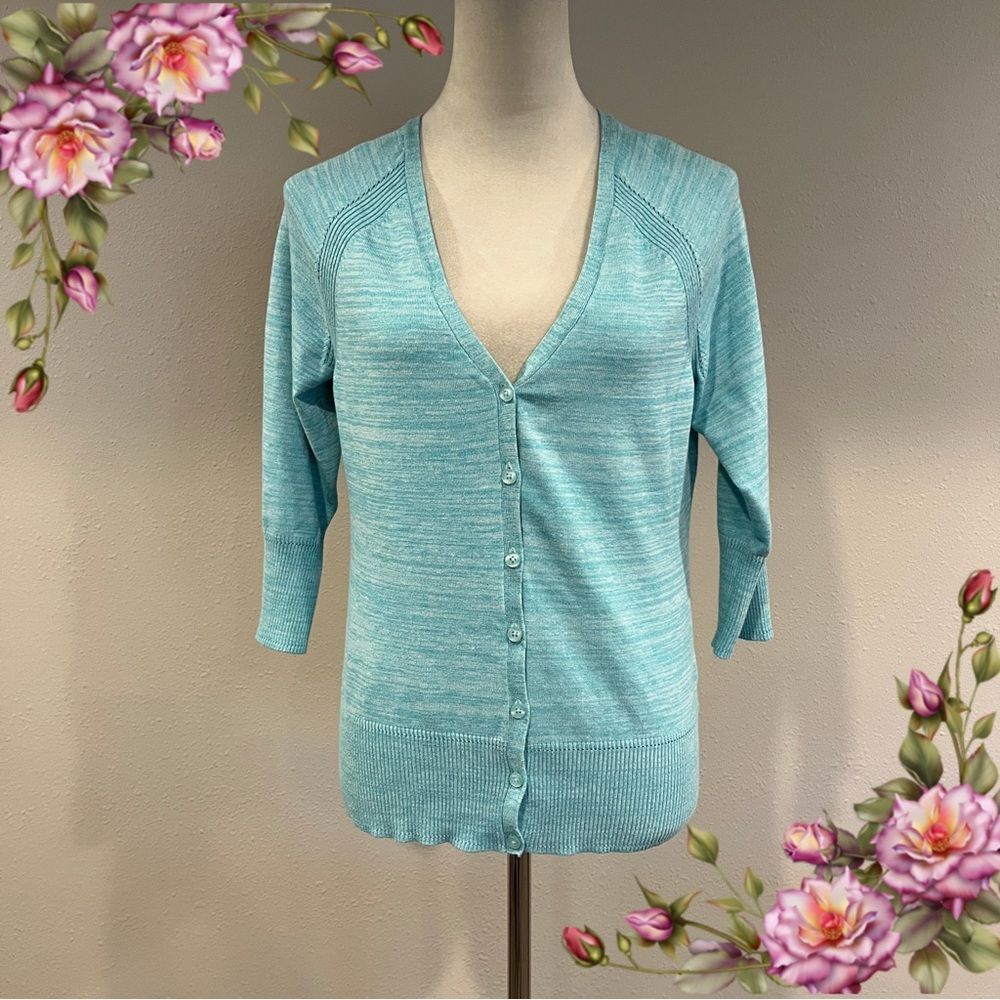 Maurices Sky Blue Button-Up short sleeve‎ Cardigan size large